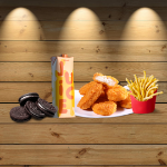 Nuggets + frite + jus + biscuit