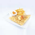 Crpe dinde, fromage, champignons